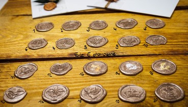 Wachssiegel selbstklebend 10er Set WASS004 - Motiv 4 Thank you2